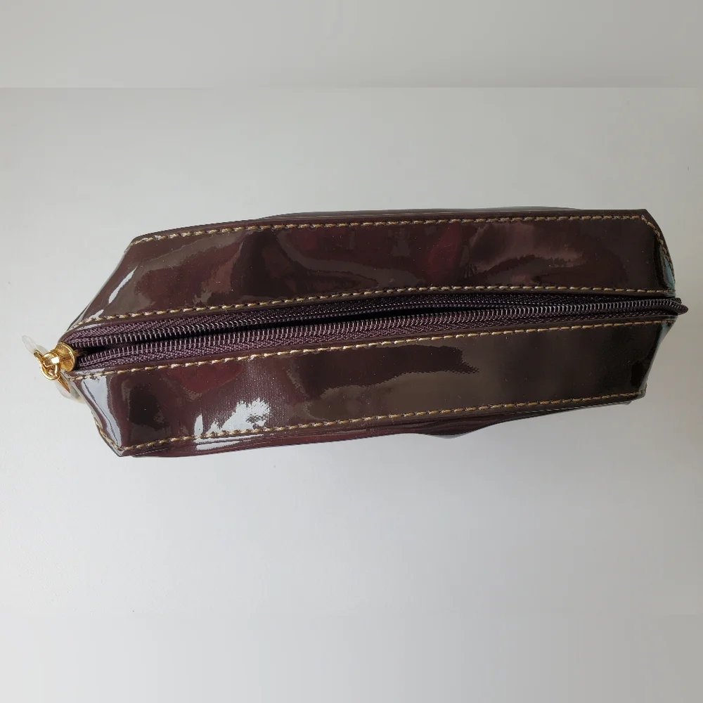 Estée Lauder | Dark Burgundy/Brown Travel Cosmetics Makeup Pouch NWOT